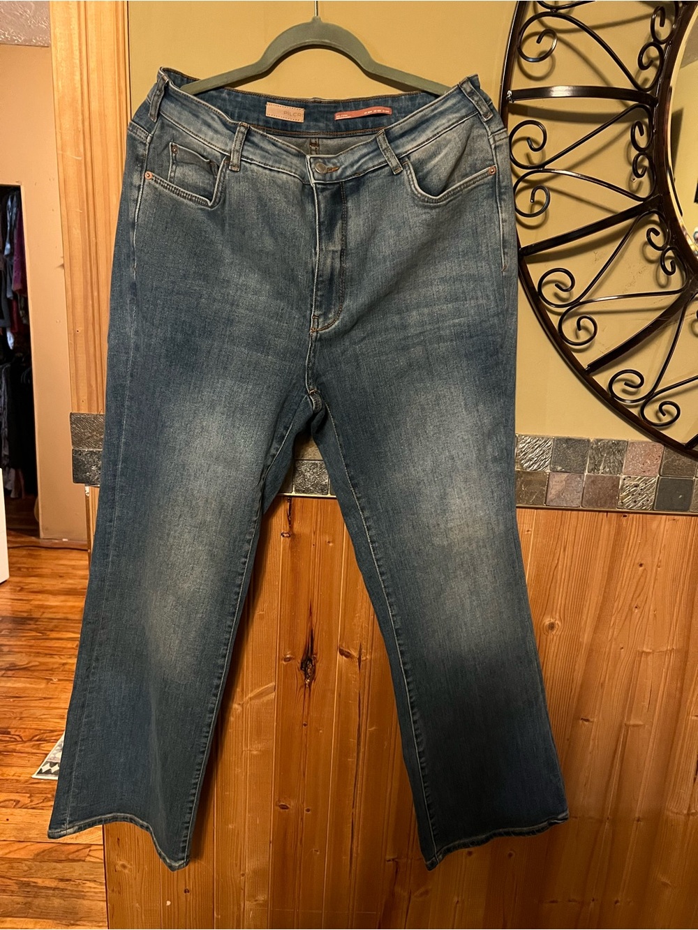 Anthropologie Blue Wide-Leg Jeans
